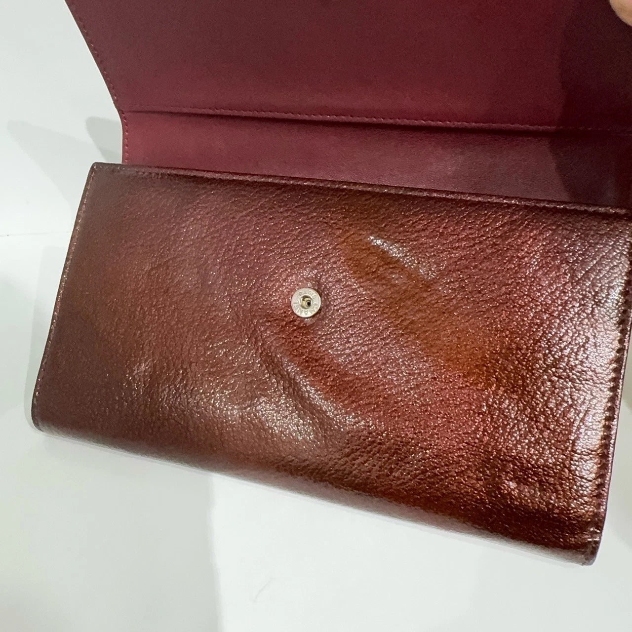 CHANEL Patent Leather Long Wallet Convertible Crossbody Bag For Women