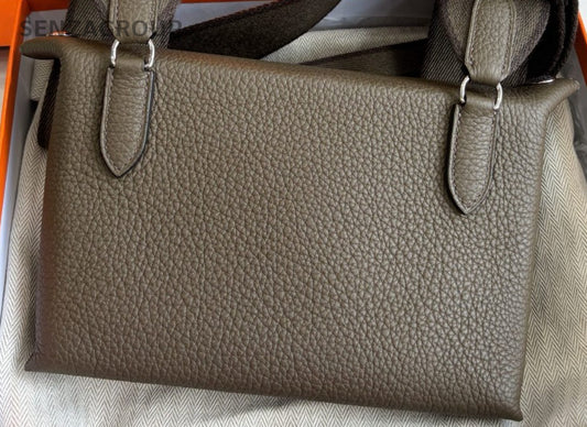 Hermes  Videpoches 2Way Shoulder Bag Crossbody Gray Used Women Classic