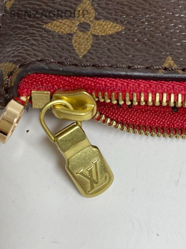 SJ0001 Louis Vuitton Red Neverfull Detachable Pouch