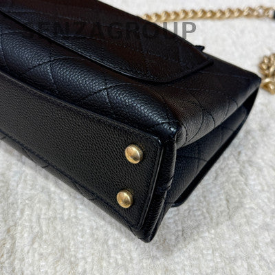 Chanel Quilted Black Gold Chain Shoulder Crossbody Bag Women Classic Fashion
