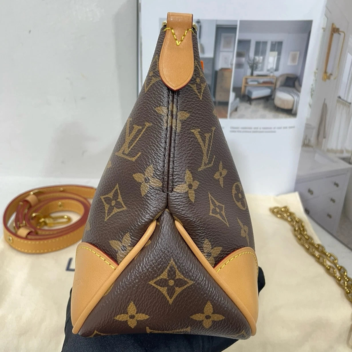Louis Vuitton Brown Boulogne Shoulder Crossbody Bag For Women