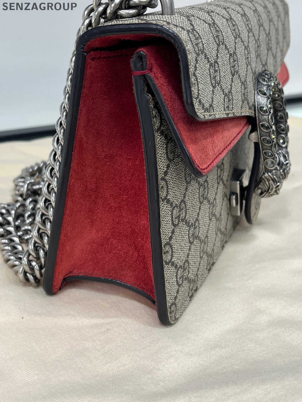 Gucci Dionysus Small Chain Shoulder Bag Brown Red Women Classic