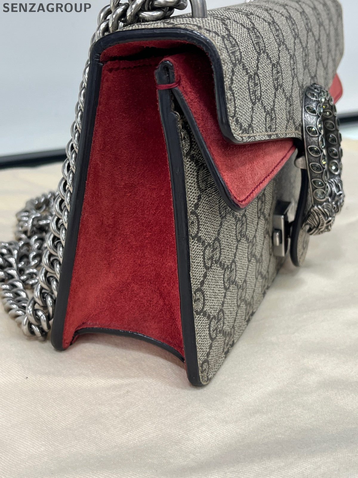 Gucci Dionysus Small Chain Shoulder Bag Brown Red Women Classic