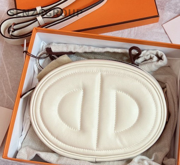 Hermes In The Loop Nata 2Way Shoulder Bag Crossbody White Silver Used Women