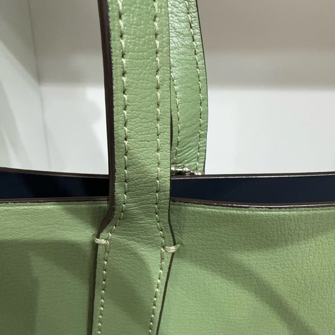 Coach Silver Logo Green Tote Shoulder Bag for Women