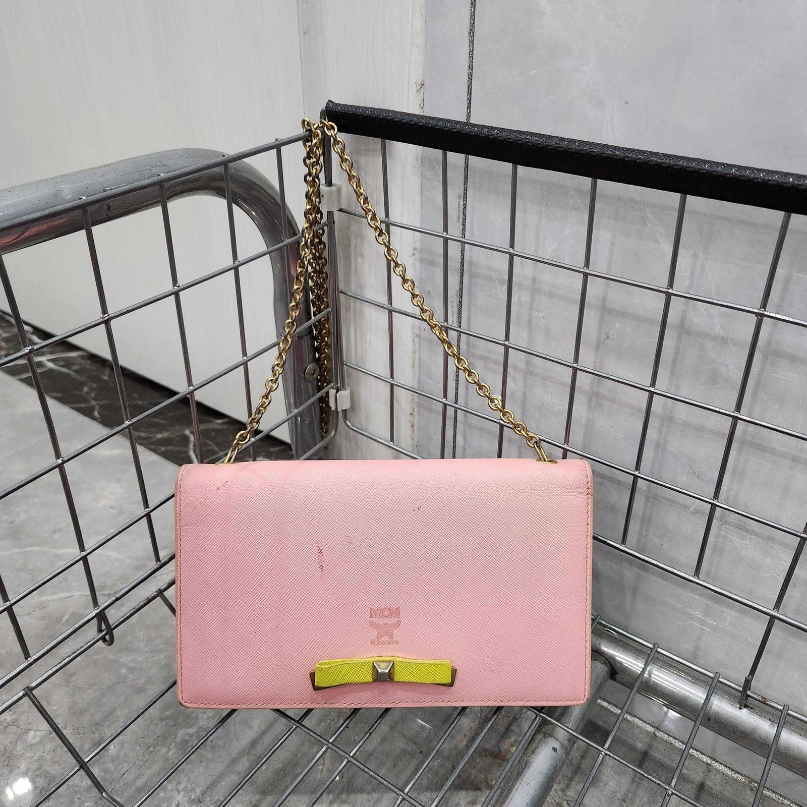 MCM Pink Bow WOC Shoulder Crossbody Bag For Women