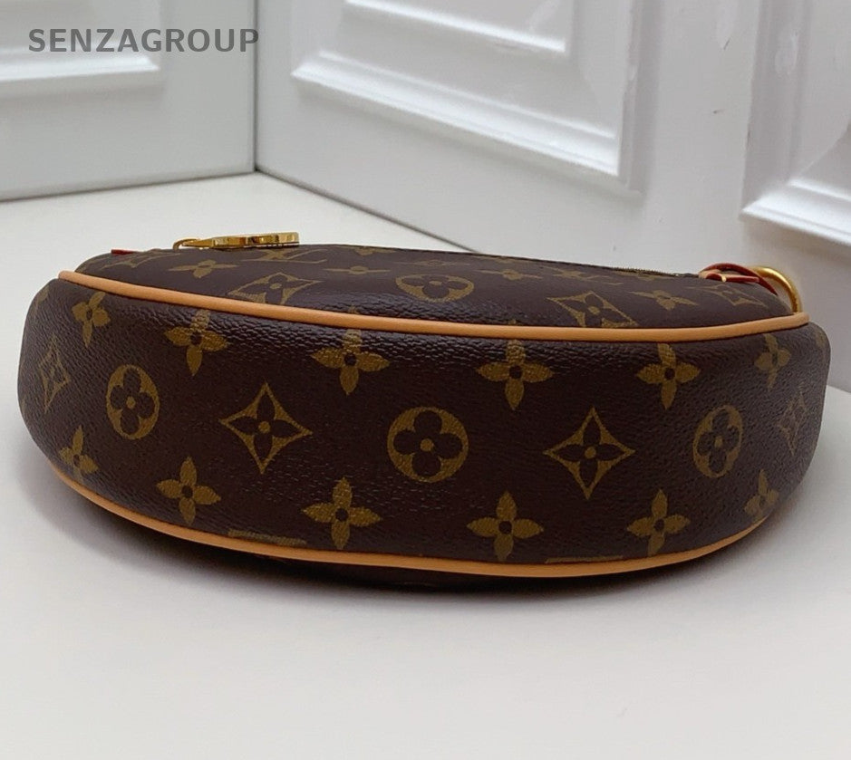 Louis Vuitton Loop Monogram Chain Shoulder Bag Brown Gold Women Classic