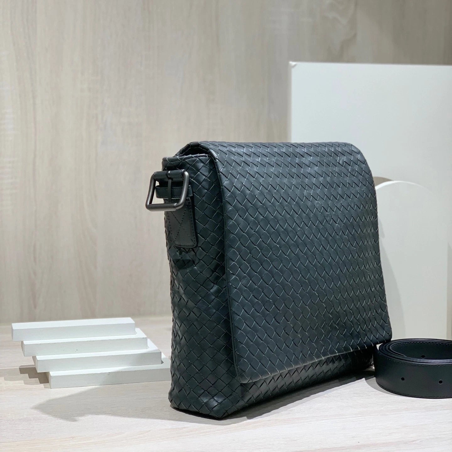 Bottega Veneta Woven Lambskin Crossbody Bag