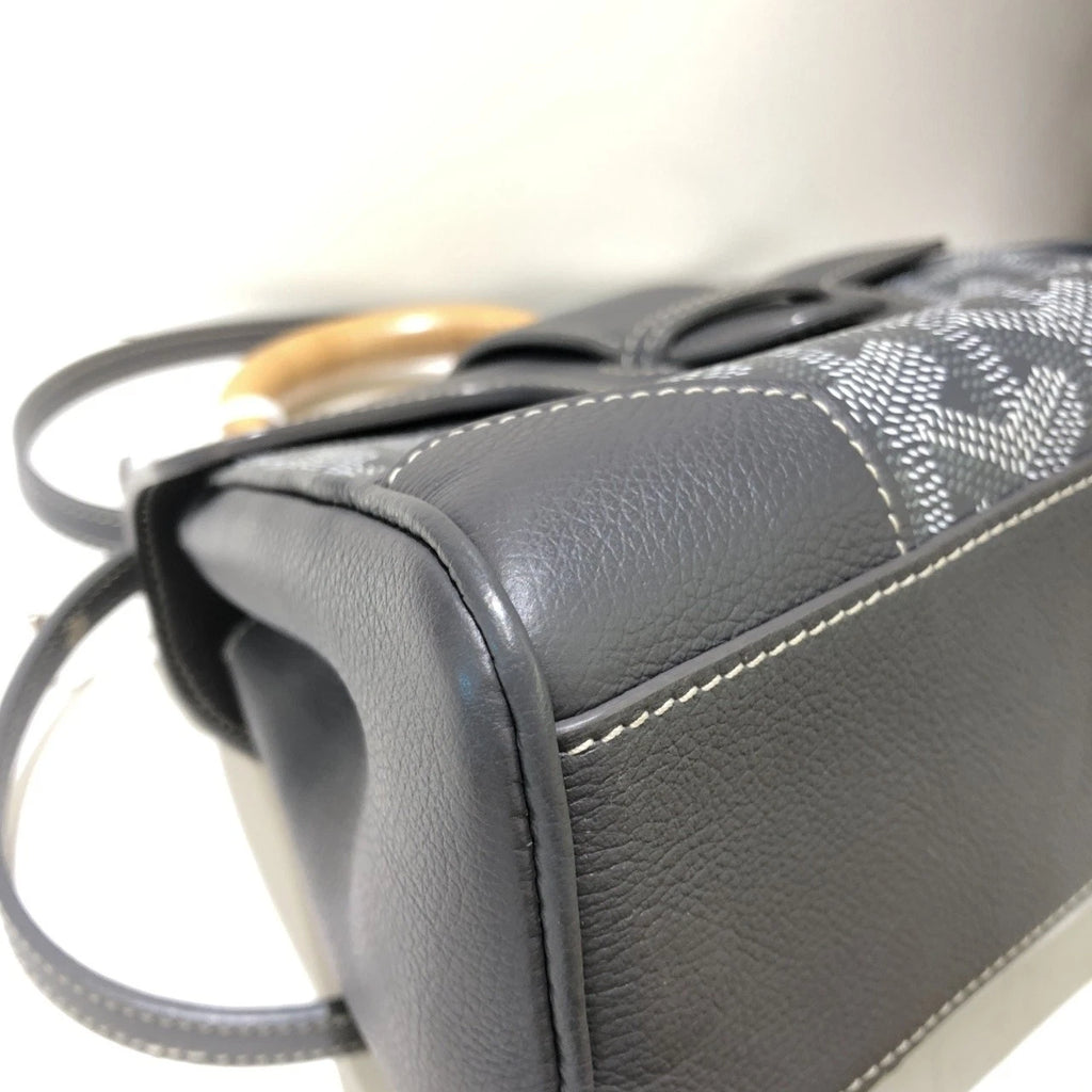 Goyard Gray Canvas Mini Saigon Top Handle Bag For Women