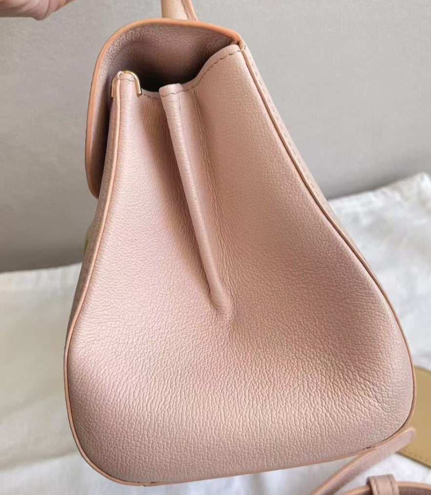 Delvaux  Brillant Mini Top Handle Bag Crossbody Pink Gold Used Women Classic