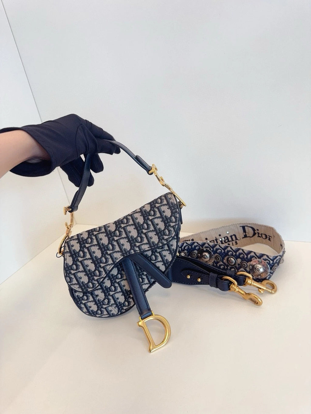 Dior Saddle Monogram Canvas Shoulder Bag Excellent