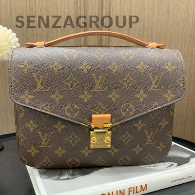 Louis Vuitton Monogram Pochette Metis Crossbody Bag Brown Gold Hardware