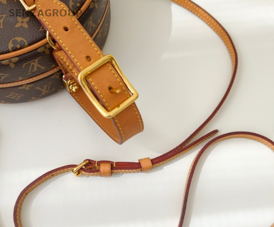 Louis Vuitton Boite Chapeau PM Monogram Crossbody Brown Gold Women