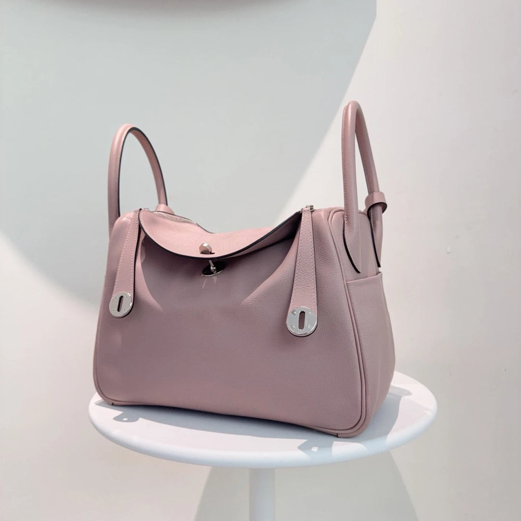 Hermes Lindy 30 Top Handle Bag Clemence Leather Shoulder