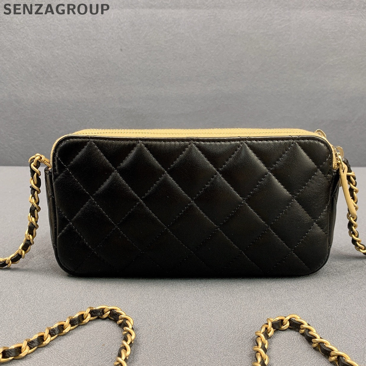Chanel Suede & Leather Dual Zip Camera Bag Chain Shoulder Crossbody