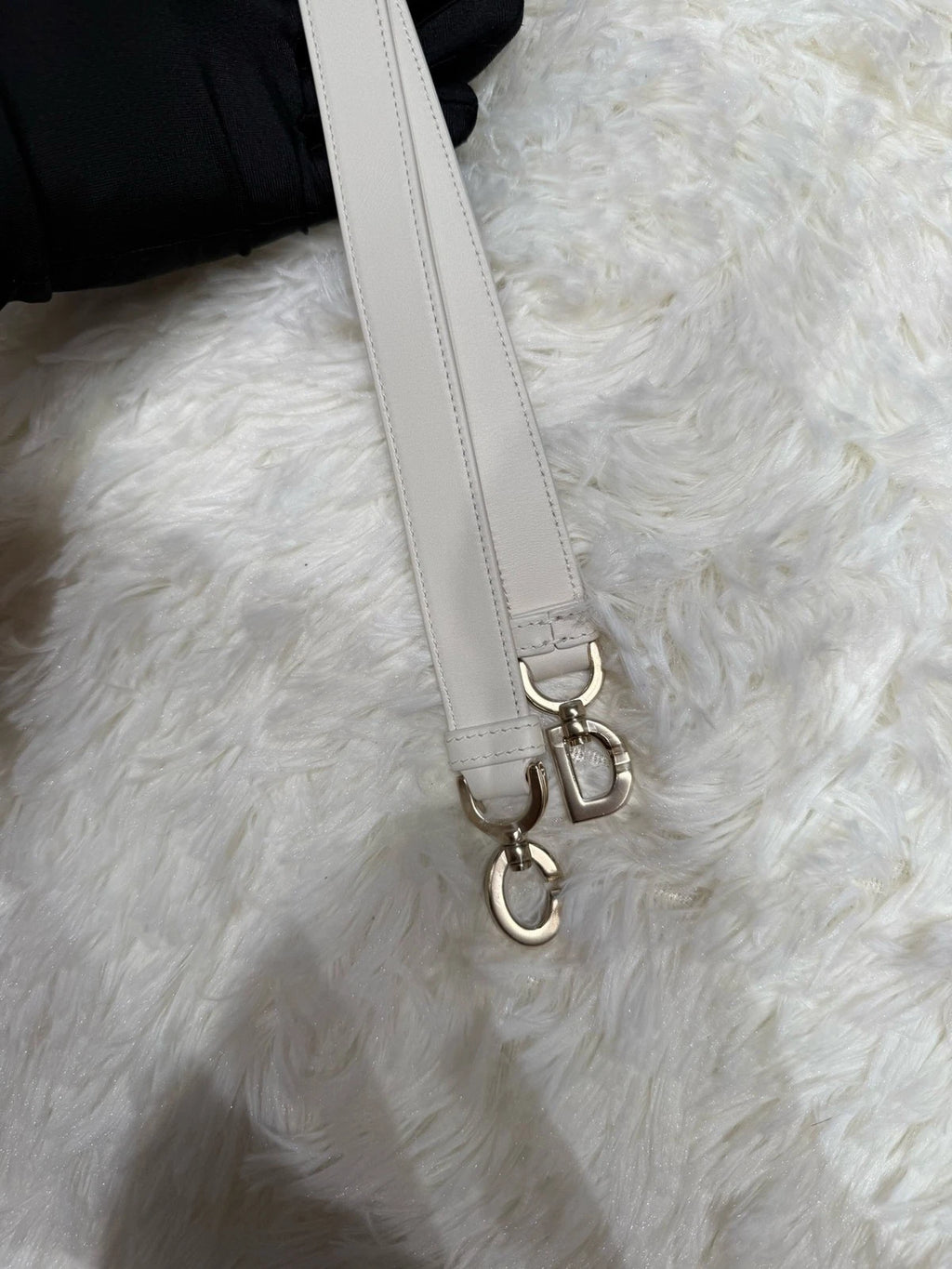 New Dior Toujours Small White Gold Leather Shoulder Bag For Women