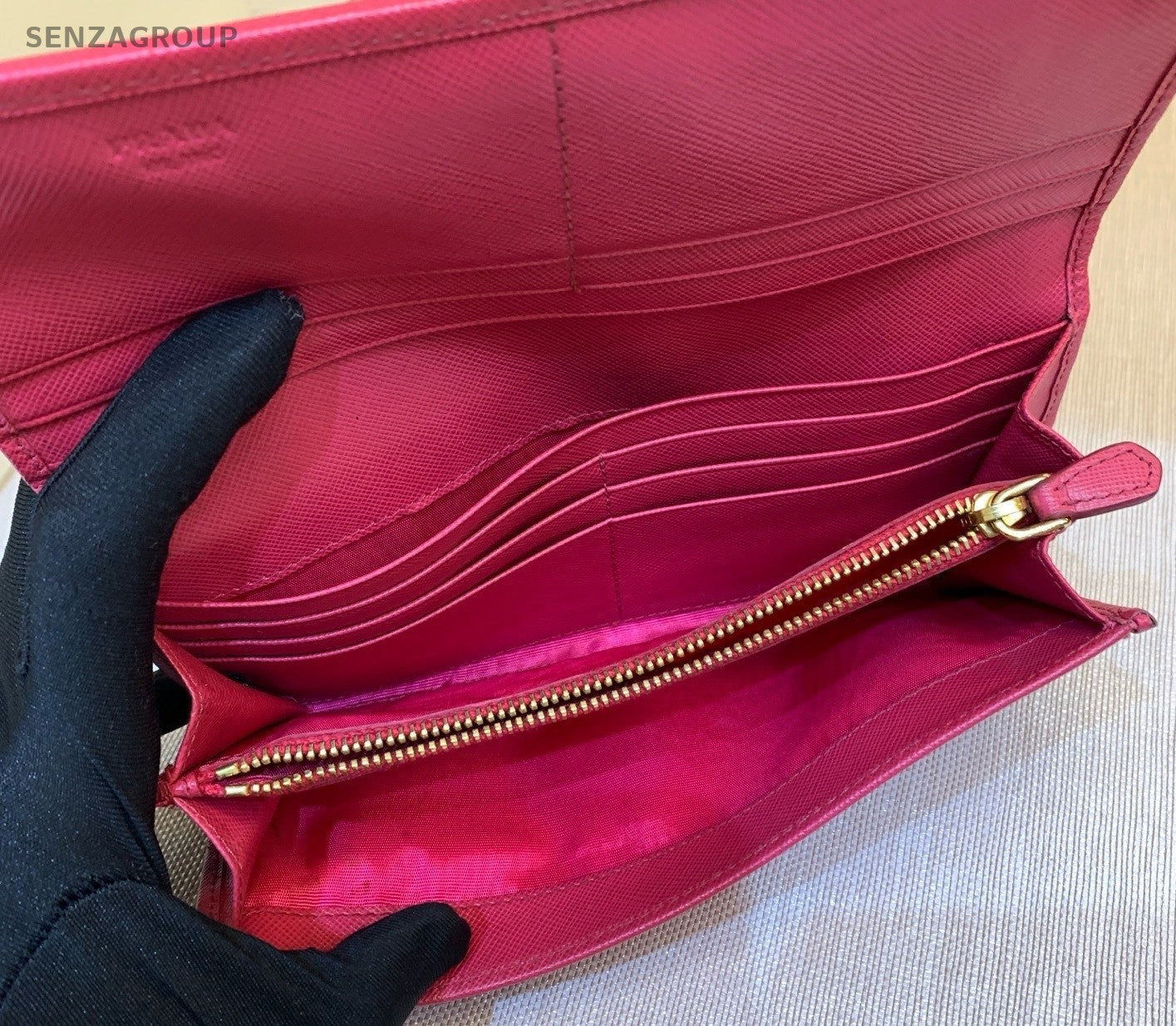 Prada Clutch Wallet Red Women