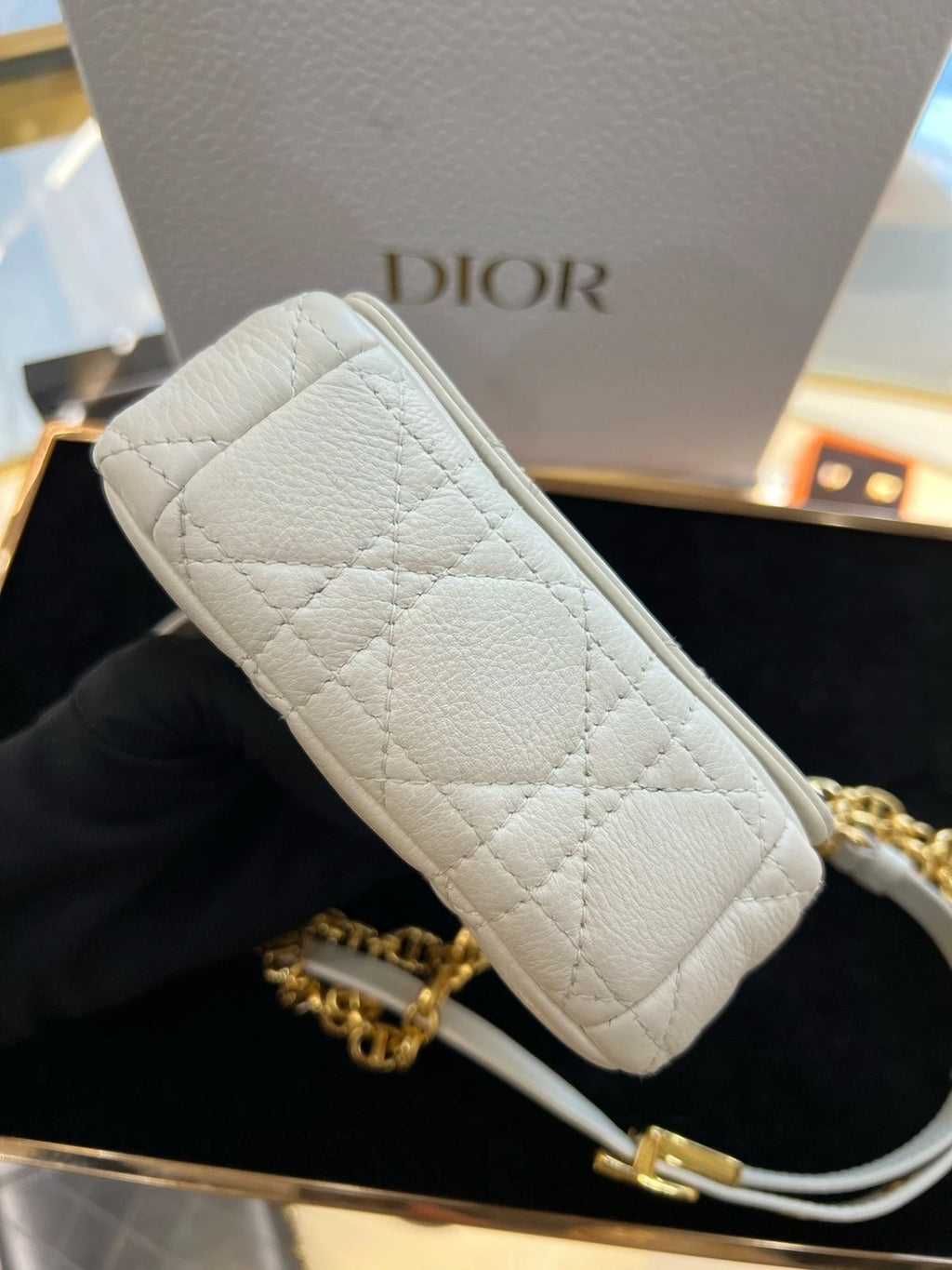 Dior Caro Cannage Mini Crossbody Shoulder Bag For Women