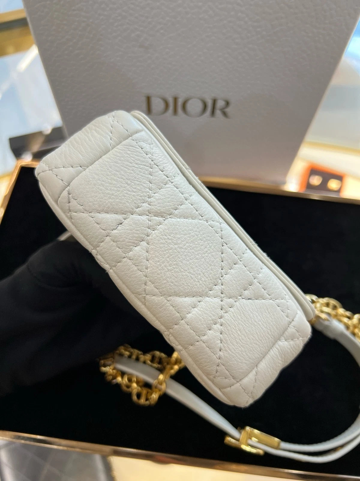 Dior Caro Cannage Mini Crossbody Shoulder Bag For Women