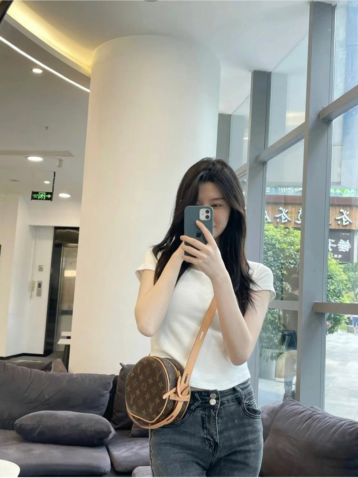 Louis Vuitton Monogram Canvas Round Mini Crossbody Bag For Women