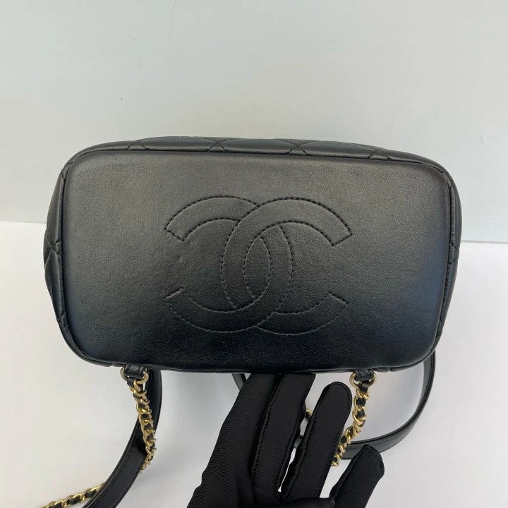 CHANEL 19Bag Black Gold Backpack For Women
