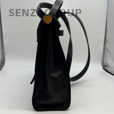 Hermès Herbag Black Gold Hardware Handbag Shoulder Bag Women's Classic