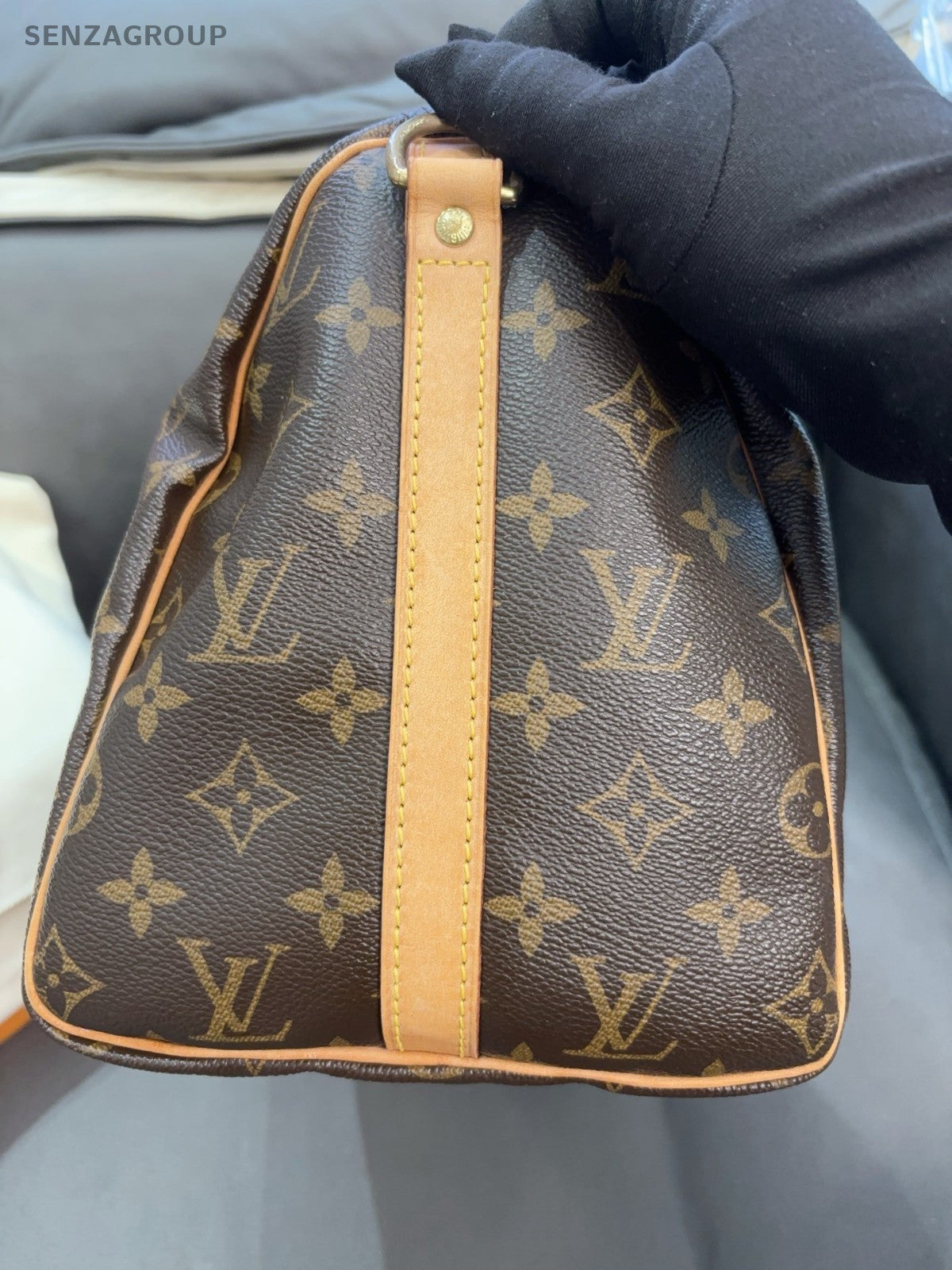 Louis Vuitton Speedy30 Monogram 2way Shoulder Handbag Brown Canves Women