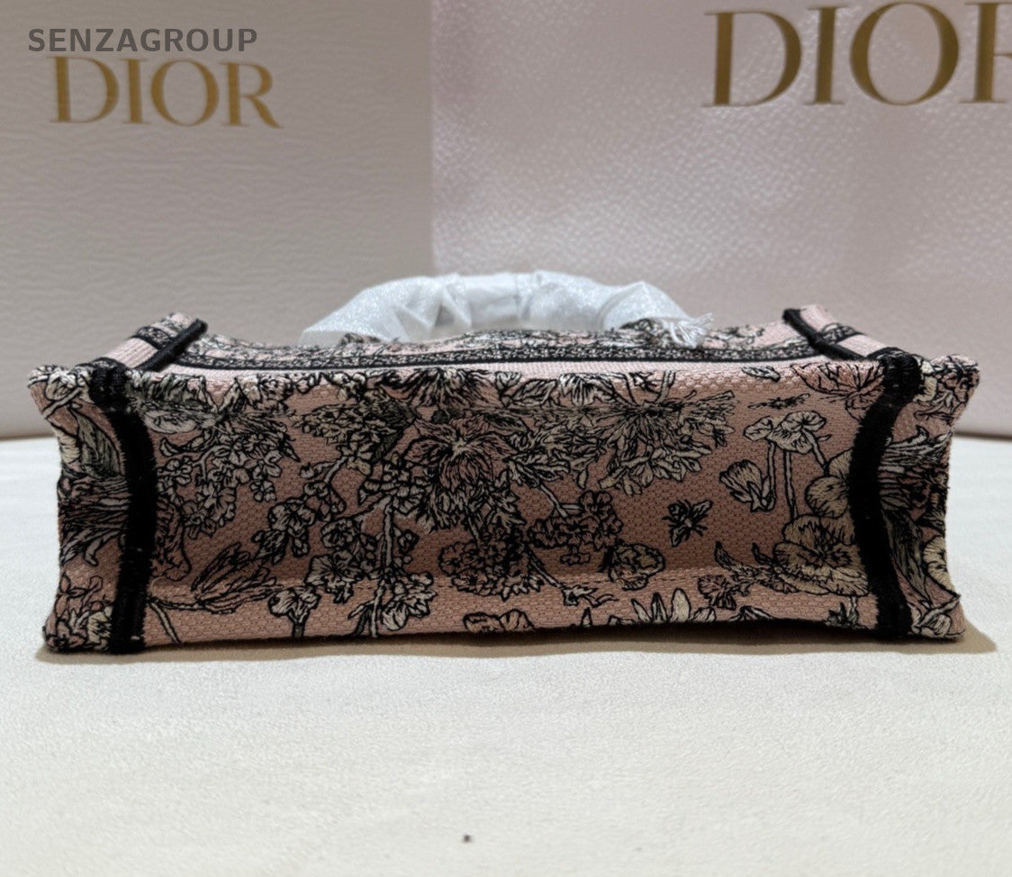 Christian Dior Flowers Calendar Allover Mini Tote Top Handle Bag Pink Women