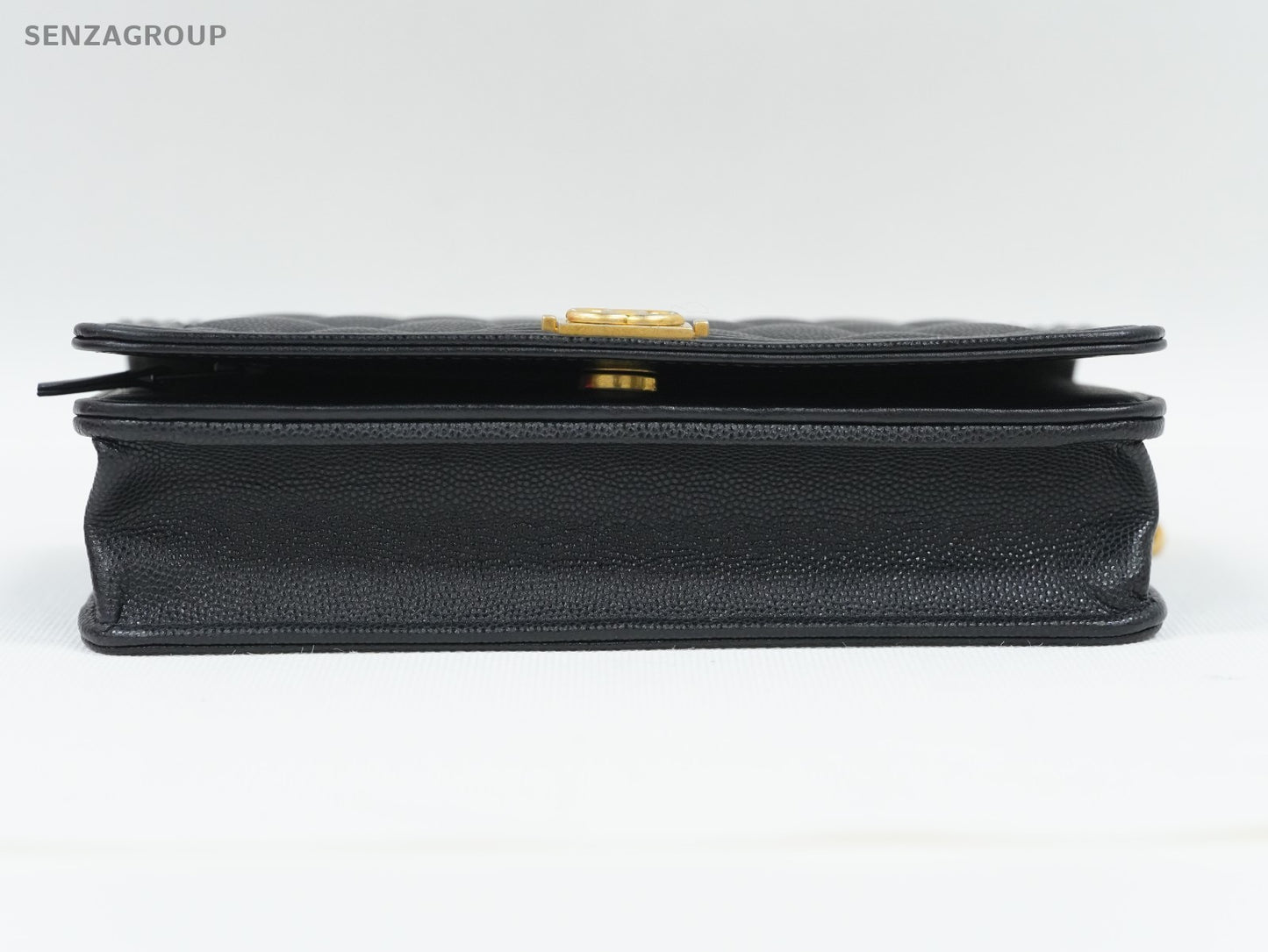 CHANEL Leboy Woc Calfskin Chain Shoulder bag Black Gold Women Classic