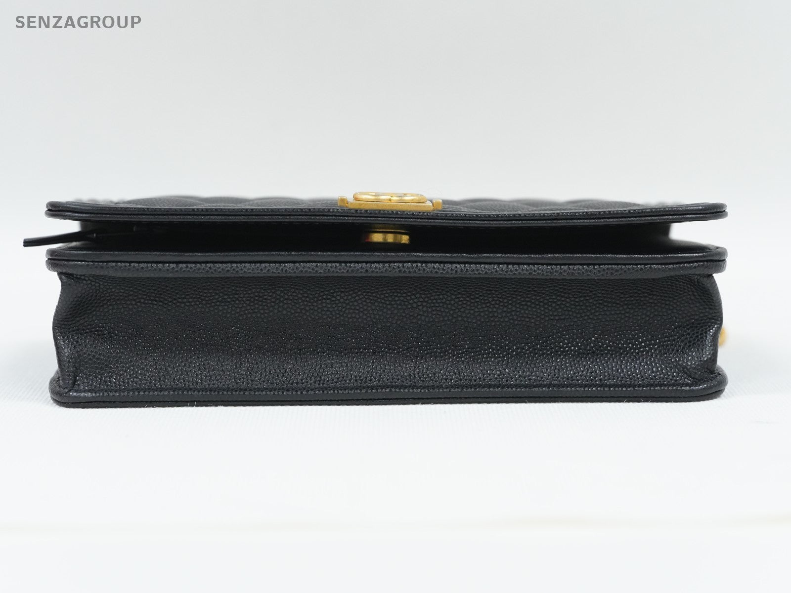 CHANEL Leboy Woc Calfskin Chain Shoulder bag Black Gold Women Classic