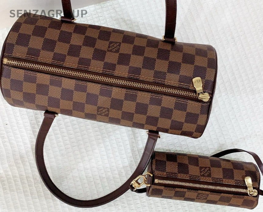 Louis Vuitton Papillon Damier Ebene Handbag Purse Shoulder bag Brown