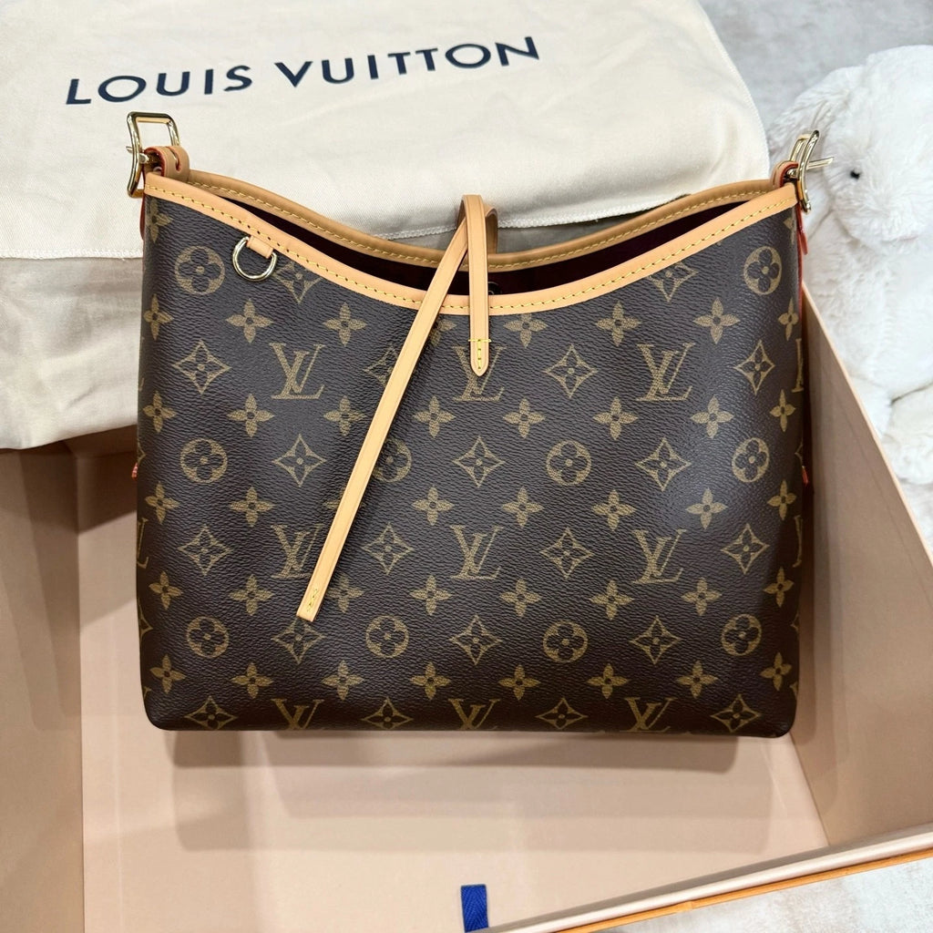 Louis Vuitton Carryall Monogram Canvas Tote Bag Excellent