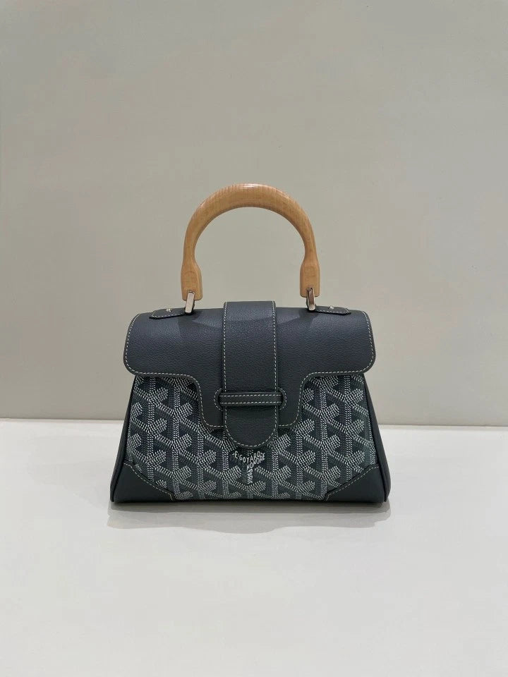 Goyard Saigon Mini Gray Top Handle Bag For Women