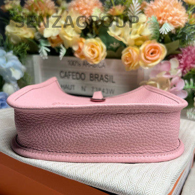 Hermès Evelyne 19 Mini Bag Pink Silver Hardware Shoulder Crossbody