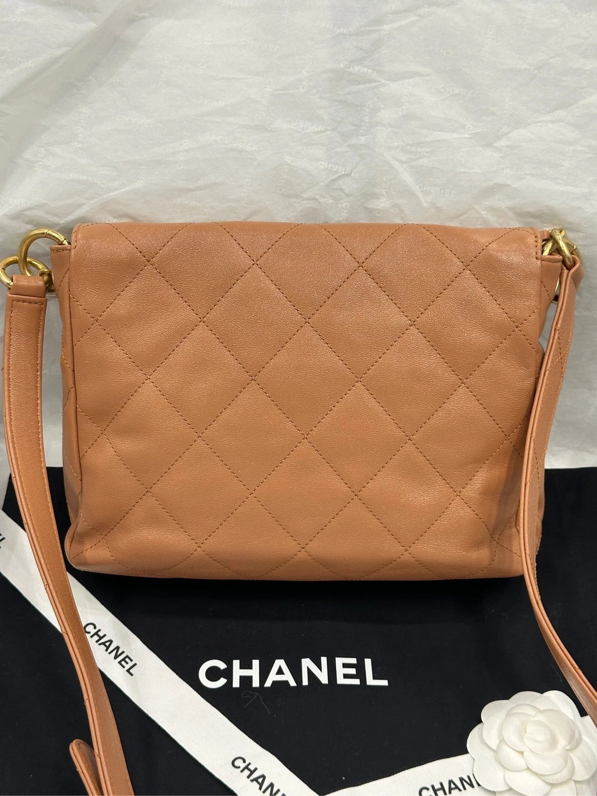 CHANEL Caramel Small Hobo Underarm Shoulder Bag For Women