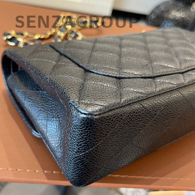 Chanel Classic Flap Small Black Caviar Quilted Chain Shoulder Bag