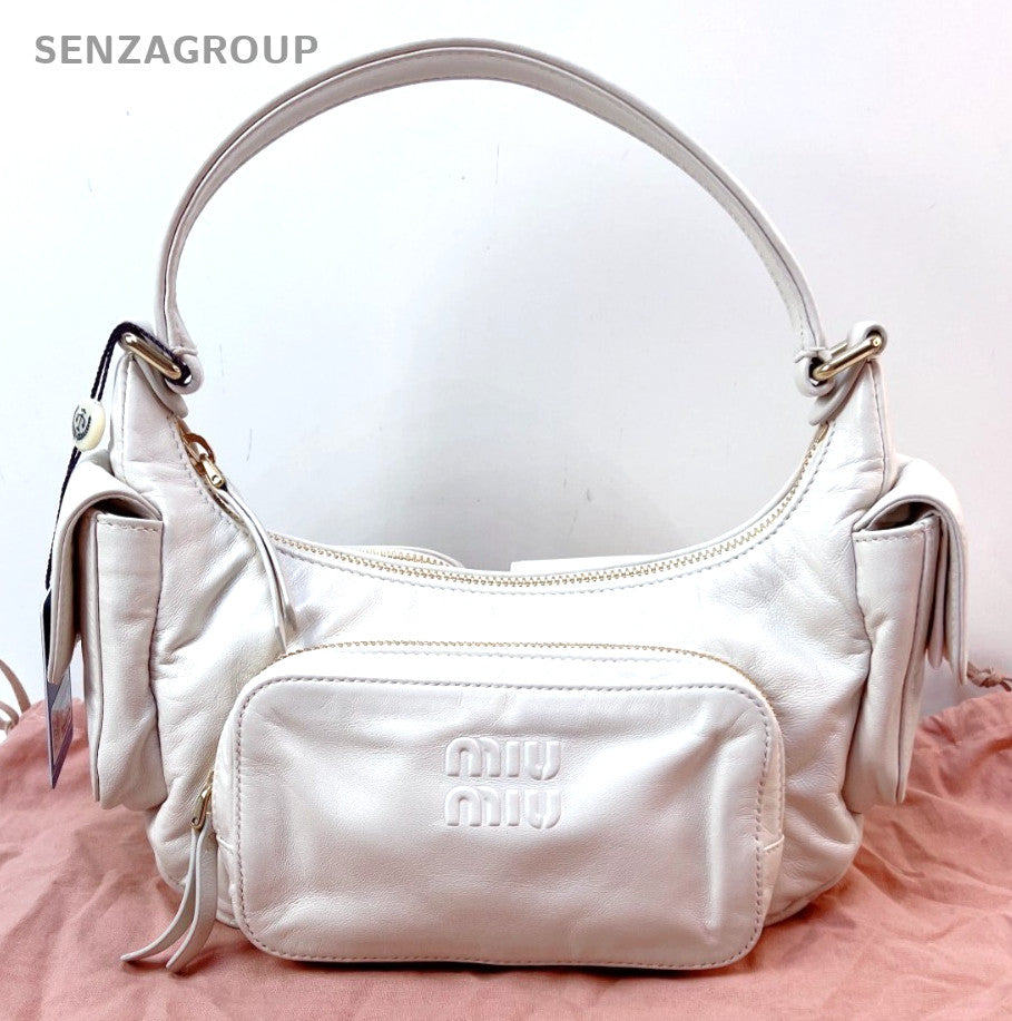 Miumiu Hobo White Locomotive bag Limited Edition Shoulder bag Women Brand NEW
