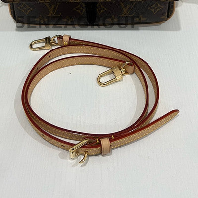 Louis Vuitton Monogram Shoulder Crossbody Bag Brown Gold Hardware