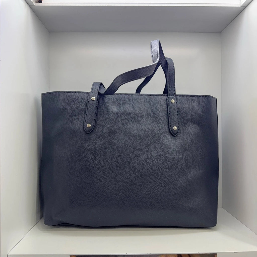 Coach Canvas Black Tote Shoulder Handbag For Women Pre-owned