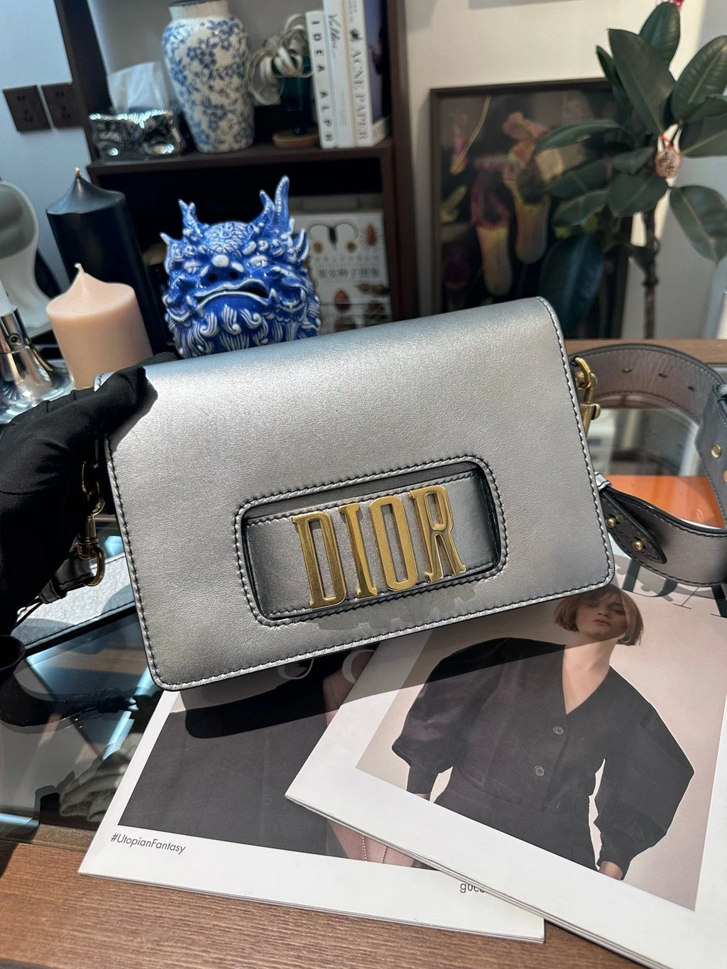Dior JADIOR Medium Silver Crossbody For Women