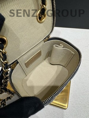 Chanel Black Gold Classic Square Ball Chain Crossbody Bag