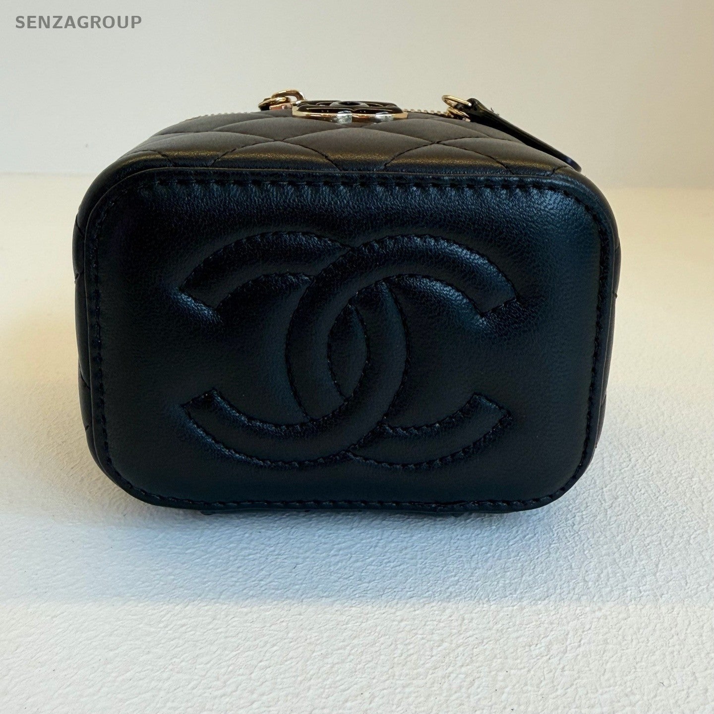 CHANEL 23P Box Love Series Chain Shoulder bag Crossboy Black Gold Women