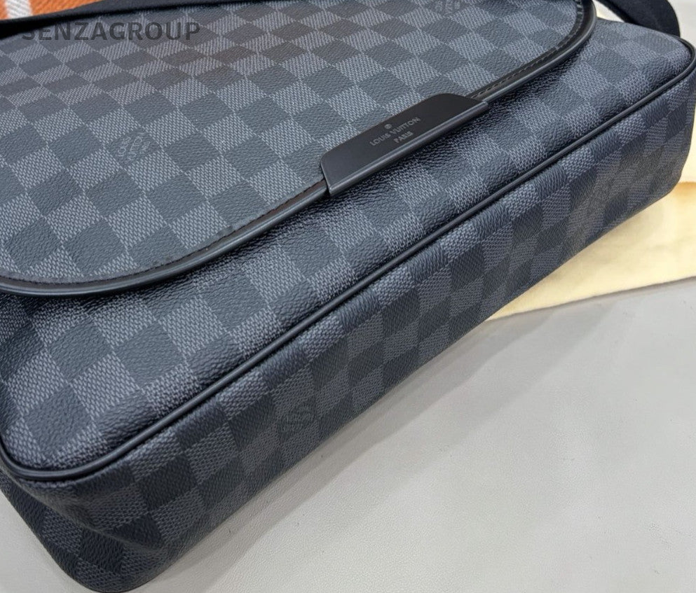 Louis Vuitton Satchel 2Way Shoulder Bag Crossbody Blue Silver Unisex Adults