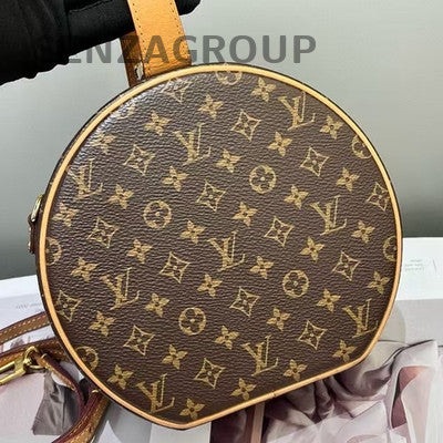 Louis Vuitton Monogram Hard Trunk Bag Gold Buckle Brown Women's Classic