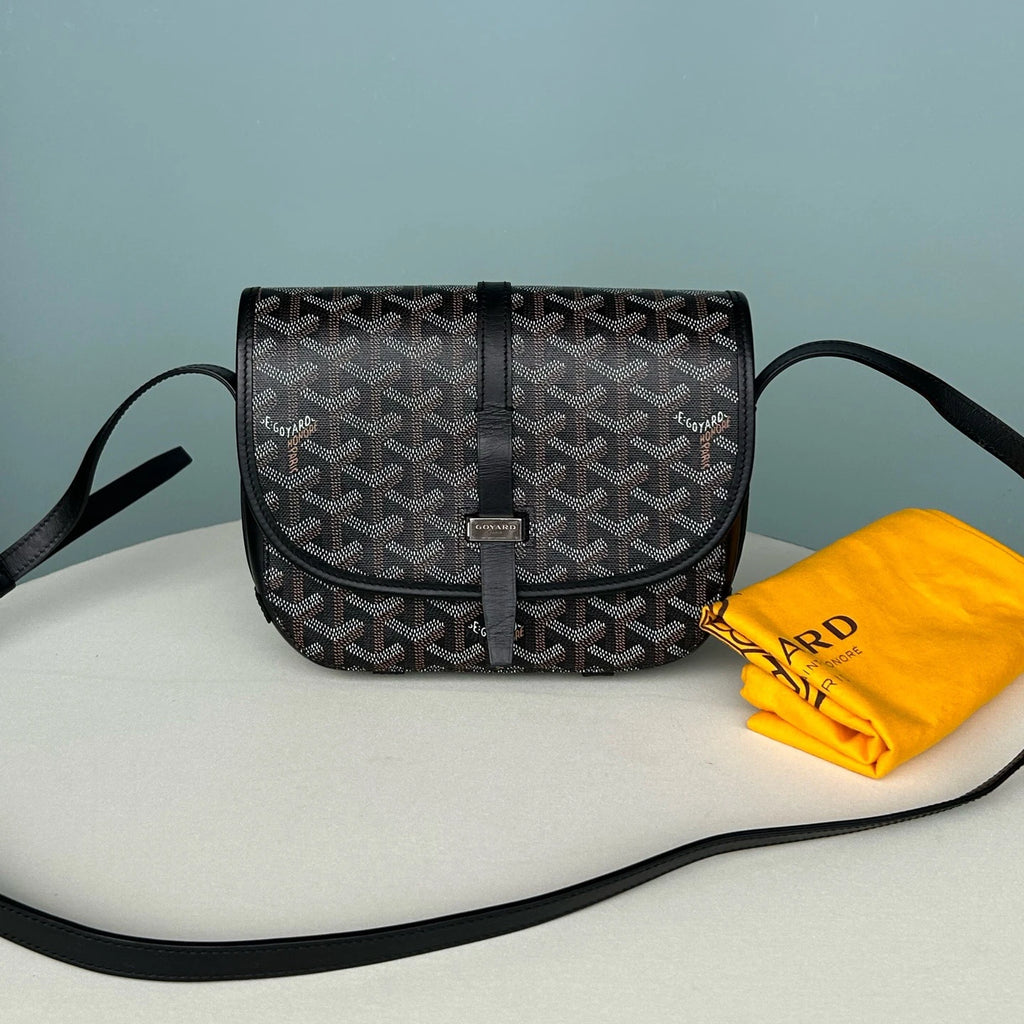 Goyard Belvedere PM Shoulder Bag Crossbody Black Silver Unisex Adults Classic