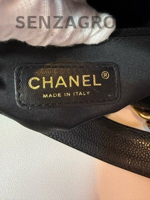 Chanel GST Black Gold Chain Shoulder Bag Quilted Classic Women