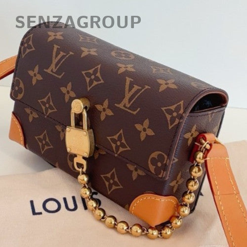 Louis Vuitton Steamer Mini Monogram Shoulder Bag Crossbody Brown Gold Women