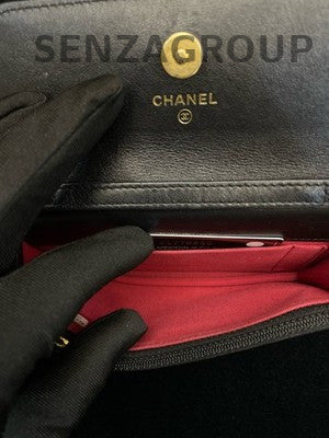 Chanel 19 Bag Black Gold Chain Phone Crossbody Bag Quilted Fashion