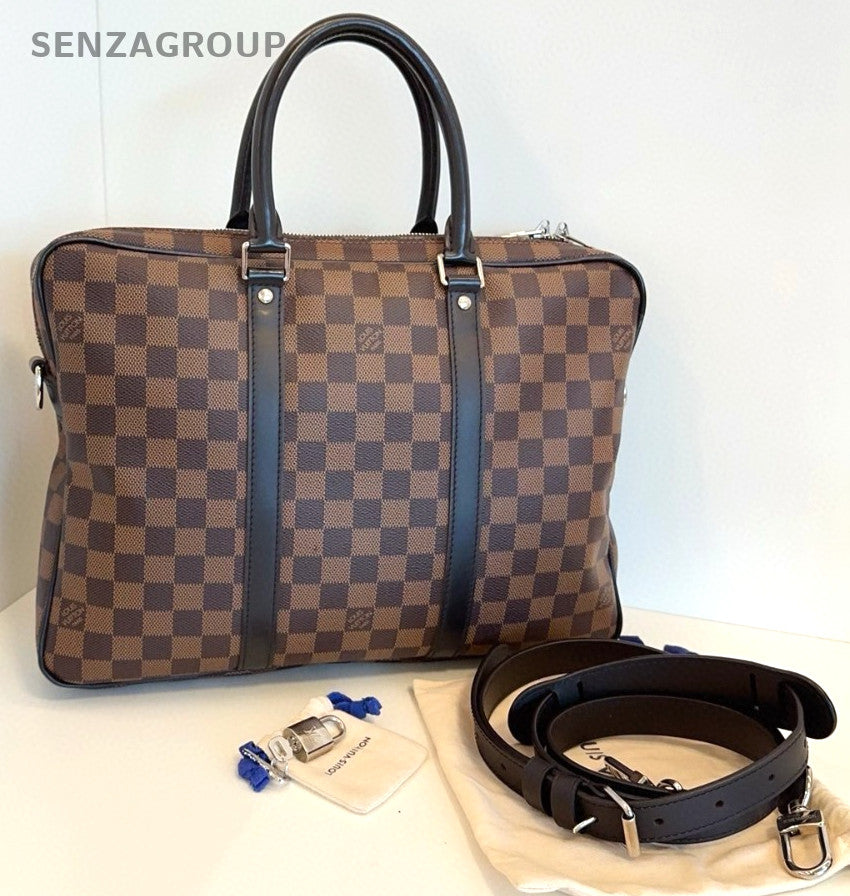Louis Vuitton Briefcase Damier Ebene Handbag 2way Shoulder bag Brown