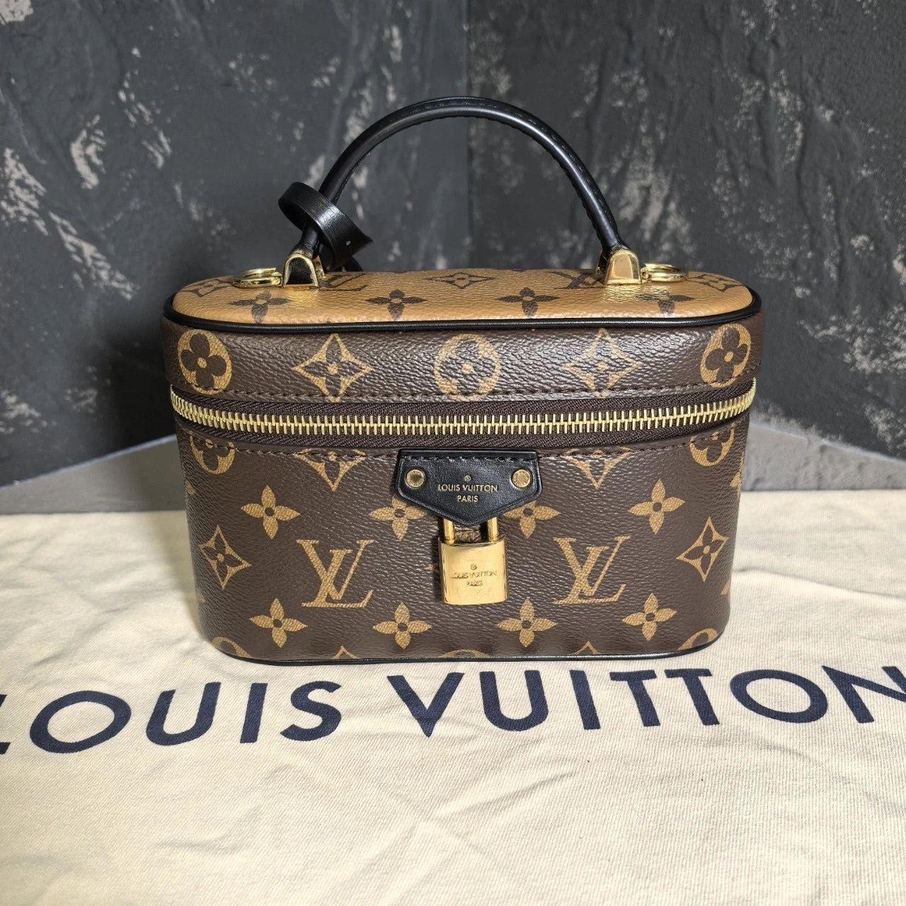 Louis Vuitton Vanity Canvas Shoulder Bag Excellent